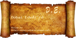 Dobai Edvárd névjegykártya